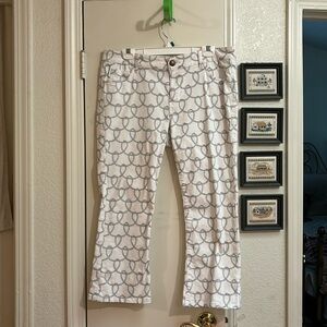 Cabi Printed Bootlet Cropped Jeans